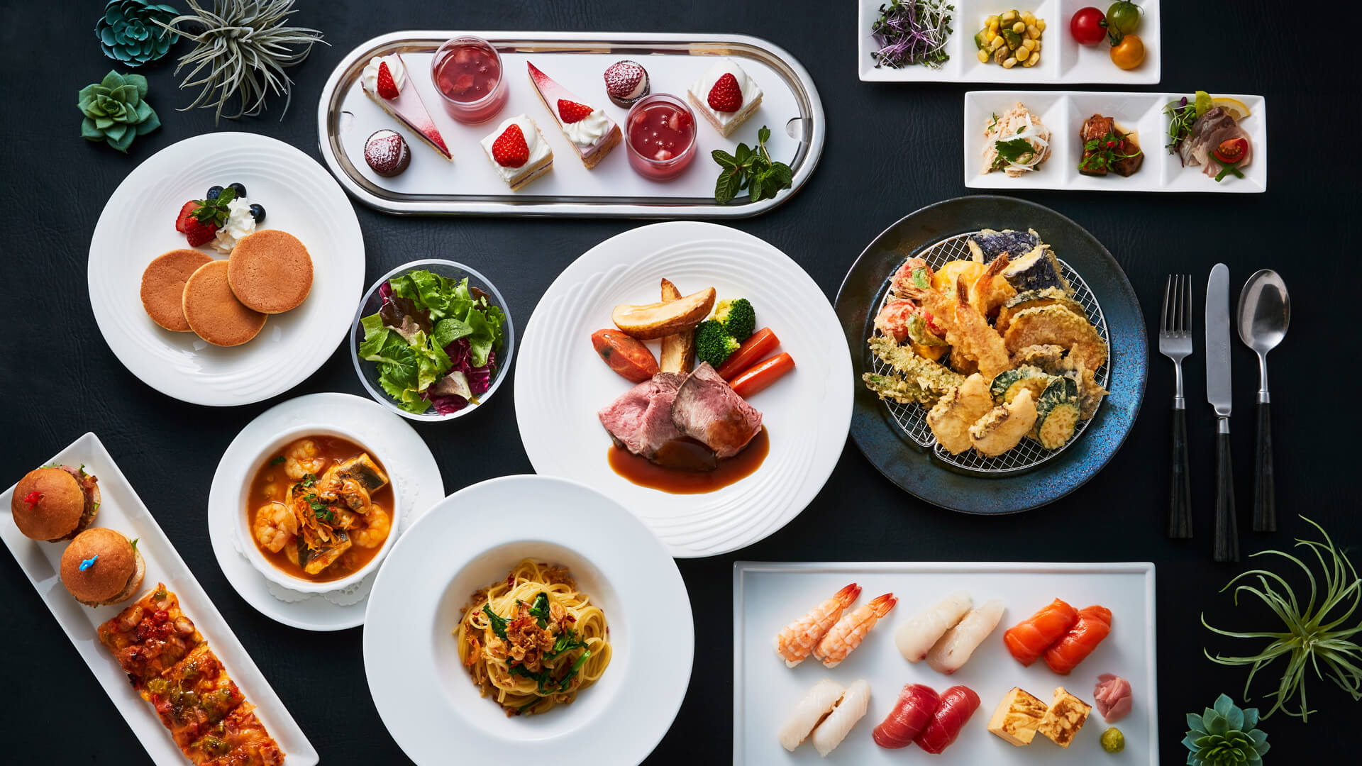 オールデイダイニング SATSUKIのスイーツ&グルメビュッフェの料理ラインナップ