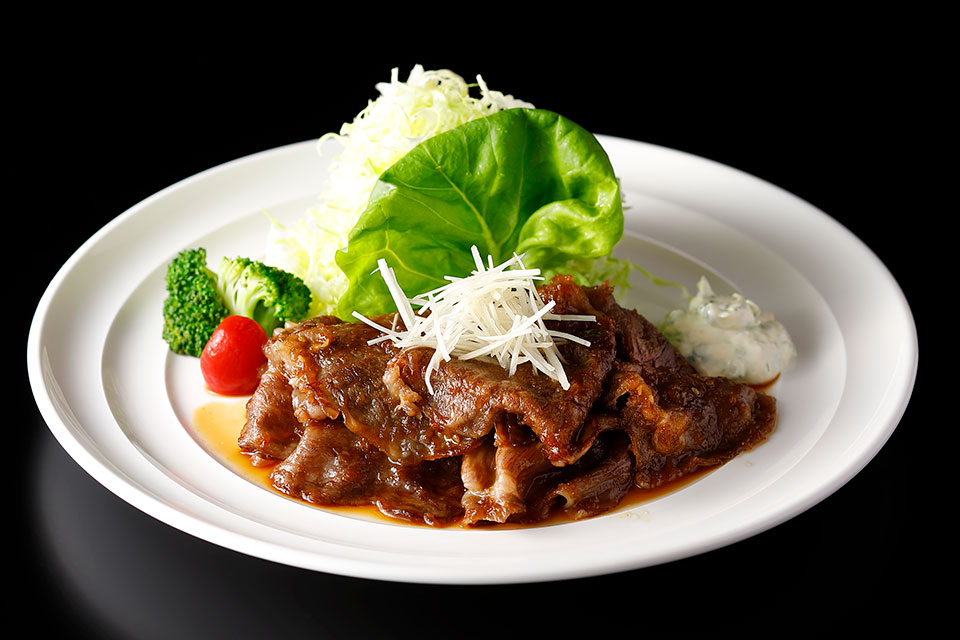 秋田牛の生姜焼き